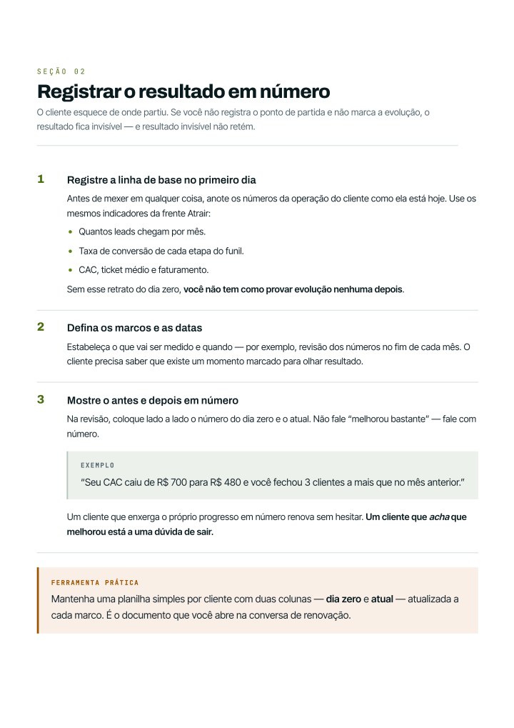 Página do Playbook do Cliente que Fica